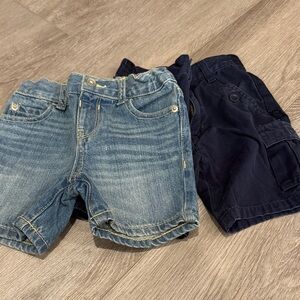 The Children's Place Blue Denim & Navy Shorts Set